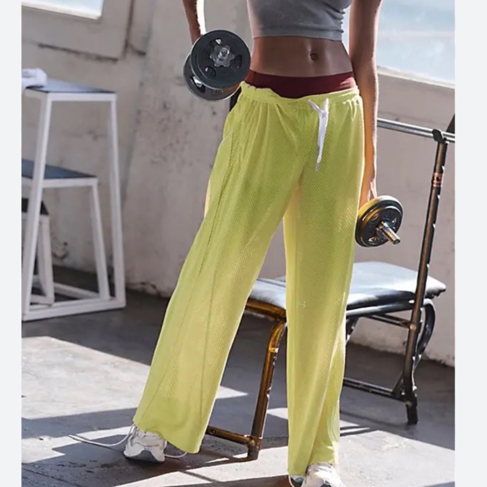 Free People FP Movement Overtime Mesh Oversized Track Basketball Pants - Picture 2 of 6
